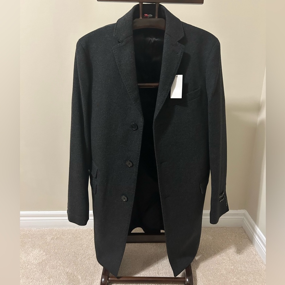Saks Fifth Avenue Charcoal Overcoat